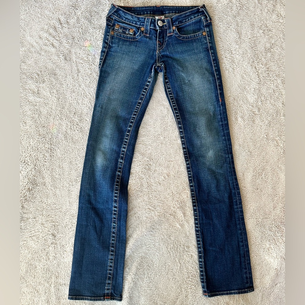 True Religion Women's Dark Blue Boot Cut Jeans EUC